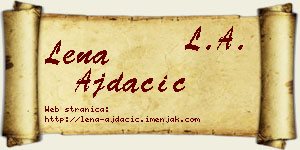 Lena Ajdačić vizit kartica